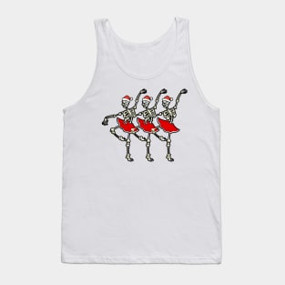 Dancing Christmas Skeleton Tank Top